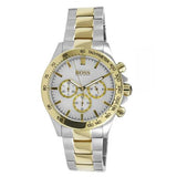 Hugo Boss Ikon Chronograph Silver Dial Two Tone Steel Strap Watch for Men - 1512960 Authentic Buy Shop Now