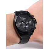 Hugo Boss Driver Chronograph Black Dial Black Leather Strap Watch For Men - HB1513061 Authentic Buy Shop Now