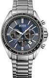 Hugo Boss Chronograph Driver Blue Dial Silver Steel Strap Watch for Men - 1513081 Authentic Buy Shop Now