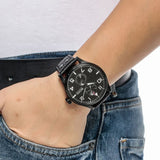 Hugo Boss Aeroliner Black Dial Black Leather Strap Watch For Men - 1513083 Authentic Buy Shop Now