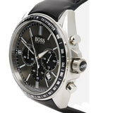 Hugo Boss Contemporary Sport Driver Black Dial Black Leather Strap Watch for Men - 1513085 Authentic Buy Shop Now