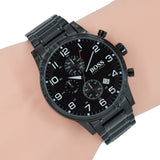 Hugo Boss Chronograph Black Dial Black Steel Strap Watch for Men - 1513180 Authentic Buy Shop Now