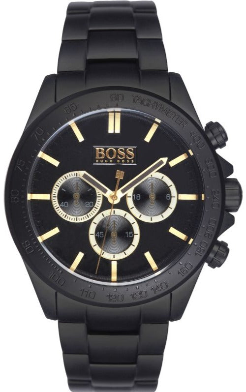 Hugo Boss Ikon Black Dial Black Steel Strap Watch for Men - 1513278 Authentic Buy Shop Now