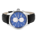 Hugo Boss Jet Blue Dial Black Leather Strap Watch for Men - 1513283 Authentic Buy Shop Now
