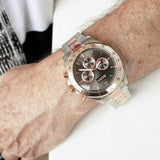 Hugo Boss Ikon Grey Dial Two Tone Steel Strap Watch for Men - 1513339 Authentic Buy Shop Now