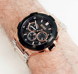 Hugo Boss Supernova Black Dial Two Tone Steel Strap Watch for Men - 1513358 Authentic Buy Shop Now