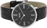 Hugo Boss Jackson Black Dial Black Leather Strap Watch for Men - 1513369 Authentic Buy Shop Now