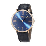 Hugo Boss Classic Jackson Blue Dial Brown Leather Strap Watch for Men - 1513458 Authentic Buy Shop Now