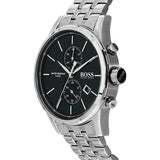 Hugo Boss Jet Black Dial Silver Steel Strap Watch for Men - 1513383 Authentic Buy Shop Now