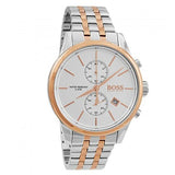 Hugo Boss Jet Silver Dial Two Tone Steel Strap Watch for Men - 1513385 Authentic Buy Shop Now