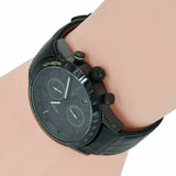 Hugo Boss Rafale Chronograph Black Dial Black Leather Strap Watch For Men - 1513389 Authentic Buy Shop Now
