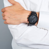 Hugo Boss Rafale Chronograph Black Dial Black Leather Strap Watch For Men - 1513456 Authentic Buy Shop Now