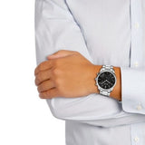 Hugo Boss Commander Black Dial Silver Steel Strap Watch for Men - 1513433 Authentic Buy Shop Now