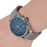 Hugo Boss Jet Blue Dial Silver Mesh Bracelet Watch for Men - 1513441 Authentic Buy Shop Now