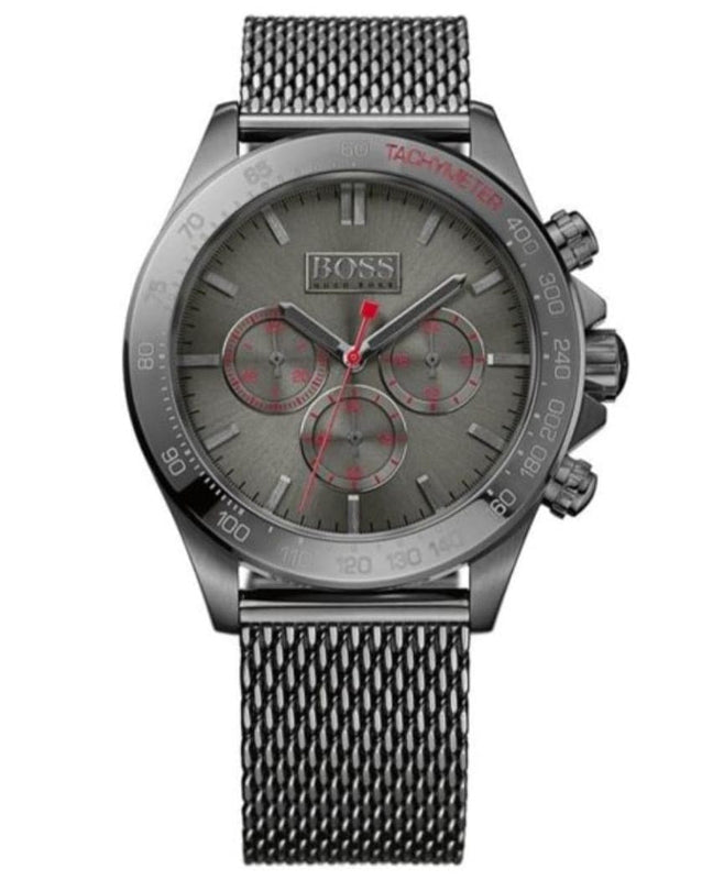 Hugo Boss Ikon Grey Dial Grey Mesh Bracelet Watch for Men - 1513443 Authentic Buy Shop Now