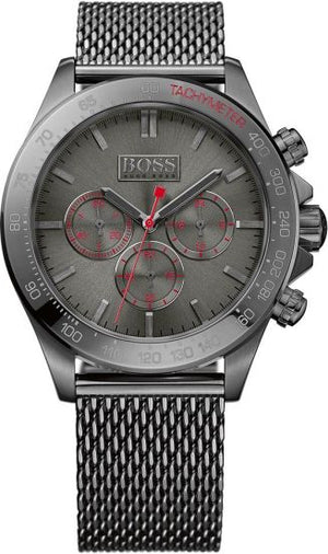 Hugo Boss Ikon Grey Dial Grey Mesh Bracelet Watch for Men - 1513443 Authentic Buy Shop Now