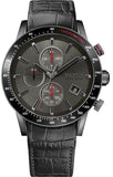Hugo Boss Rafale Chronograph Grey Dial Grey Leather Strap Watch For Men - 1513445 Authentic Buy Shop Now
