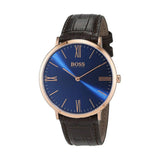 Hugo Boss Classic Jackson Blue Dial Brown Leather Strap Watch for Men - 1513458 Authentic Buy Shop Now