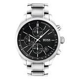 Hugo Boss Grand Prix Black Dial Silver Steel Strap Watch for Men - 1513477 Authentic Buy Shop Now