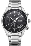 Hugo Boss Grand Prix Black Dial Silver Steel Strap Watch for Men - 1513477 Authentic Buy Shop Now