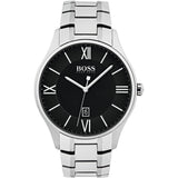 Hugo Boss Governer Black Dial Silver Steel Strap Watch for Men - 1513488 Authentic Buy Shop Now