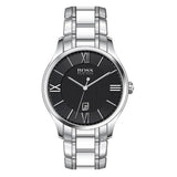 Hugo Boss Governer Black Dial Silver Steel Strap Watch for Men - 1513488 Authentic Buy Shop Now