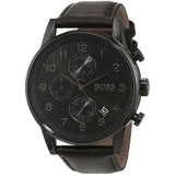Hugo Boss Navigator Black Dial Black Leather Strap Watch for Men - 1513497 Authentic Buy Shop Now