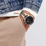 Hugo Boss Professional Black Dial Two Tone Steel Strap Watch for Men - 1513529 Authentic Buy Shop Now