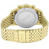 Hugo Boss Navigator Black Dial Gold Steel Strap Watch for Men - 1513531 Authentic Buy Shop Now