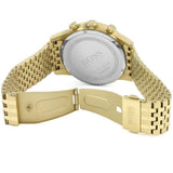 Hugo Boss Navigator Black Dial Gold Steel Strap Watch for Men - 1513531 Authentic Buy Shop Now