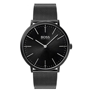 Hugo Boss Horizon Quartz Black Dial Black Mesh Bracelet Watch For Men - 1513542 Authentic Buy Shop Now