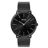 Hugo Boss Horizon Quartz Black Dial Black Mesh Bracelet Watch For Men - 1513542 Authentic Buy Shop Now