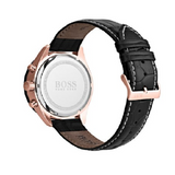 Hugo Boss Talent Chronograph Black Dial Black Leather Strap Watch For Men - 1513580 Authentic Buy Shop Now
