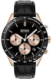 Hugo Boss Talent Chronograph Black Dial Black Leather Strap Watch For Men - 1513580 Authentic Buy Shop Now