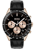 Hugo Boss Talent Chronograph Black Dial Black Leather Strap Watch For Men - 1513580 Authentic Buy Shop Now