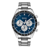 Hugo Boss Chronograph Blue Dial Silver Steel Strap Watch for Men - 1513630 Authentic Buy Shop Now