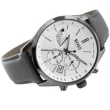 Hugo Boss Grand Prix White Dial Grey Leather Strap Watch for Men - 1513633 Authentic Buy Shop Now
