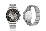 Hugo Boss Trophy Chronograph Grey Dial Silver Steel Strap Watch for Men - 1513634 Authentic Buy Shop Now