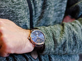 Hugo Boss Corporal Blue Dial Brown Leather Strap Watch for Men - 151363 Authentic Buy Shop Now