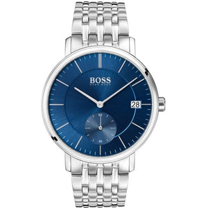 Hugo Boss Corporal Blue Dial Silver Steel Strap Watch for Men - 1513642 Authentic Buy Shop Now