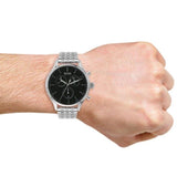 Hugo Boss Companion Black Dial Silver Steel Strap Watch for Men - 1513652 Authentic Buy Shop Now