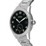Hugo Boss Legacy Black Dial Silver Steel Strap Watch for Men - 1513671 Authentic Buy Shop Now