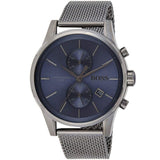 Hugo Boss Jet Blue Dial Gunmetal Mesh Bracelet Watch for Men - 1513677 Authentic Buy Shop Now