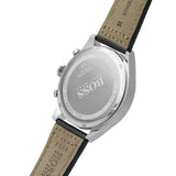 Hugo Boss Pioneer Chronograph Black Dial Black Leather Strap Watch For Men - 1513708 Authentic Buy Shop Now