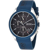 Hugo Boss Velocity Black Dial Blue Rubber Strap Watch for Men - 1513717 Authentic Buy Shop Now