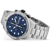 Hugo Boss Vela Chronograph Diver Blue Dial Silver Steel Strap Watch for Men - 1513775 Authentic Buy Shop Now