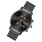 Hugo Boss Integrity Black Dial Black Steel Strap Watch for Men - 1513780 Authentic Buy Shop Now