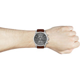 Hugo Boss Skymaster Grey Dial Brown Leather Strap Watch for Men - 1513787 Authentic Buy Shop Now