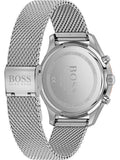 Hugo Boss Associate Black Dial Silver Mesh Bracelet Watch for Men - 1513805 Authentic Buy Shop Now