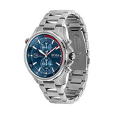 Hugo Boss Globetrotter Blue Dial Silver Steel Strap Watch for Men - 1513823 Authentic Buy Shop Now